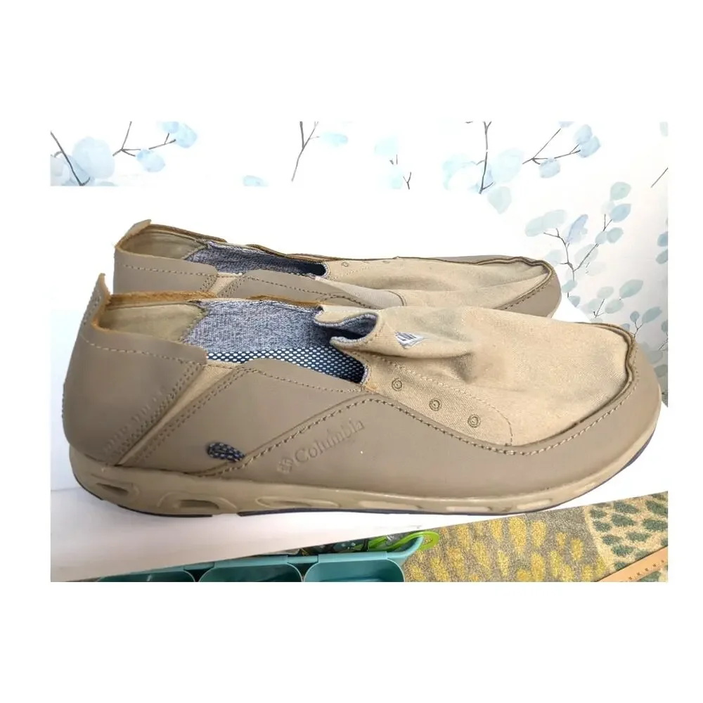 Columbia Bahama PFG Series Water & Boat Slip On Shoes Tan US Men's 16 WIDE Width